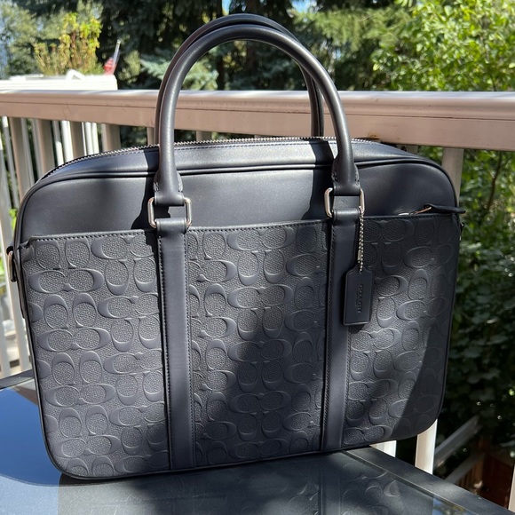 Brand new leather Coach messenger bag, laptop bag, or briefcase - Picture 8 of 16